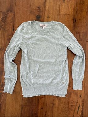 Juicy Couture Cashmere Cotton Blend Light Gray Crewneck Sweater